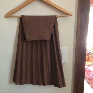 Faux Suede Accordion Skirt